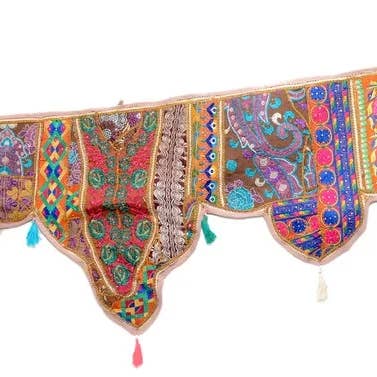 GYPSY STUDIO – Engroshandel Gobelin/tekstil – Indisk Patchwork Portdør Vægophæng Bomuld Hjemmedekoration4