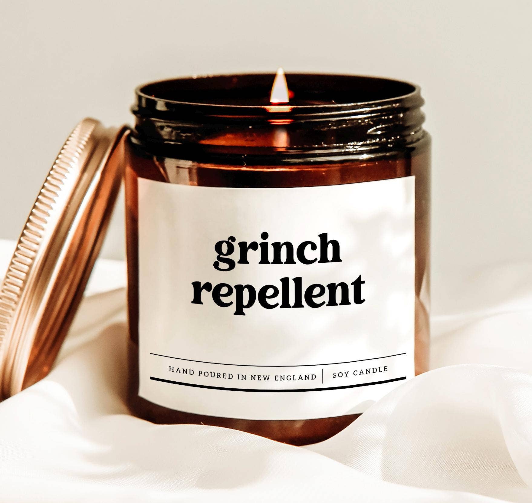 Scently Moments - Vente Bougie en bocal - Bougie de soja anti-Grinch, cadeau humoristique de vacances, drôle0