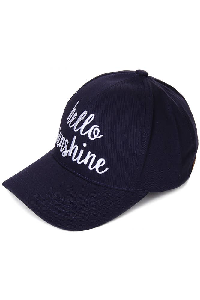 Hana - Wholesale Baseball Cap - Women's - C.C HELLO SUNSHINE Embroidered Baseball Cap15