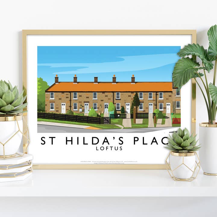 St Hilda's Place, Loftus By Artist Richard O'Neill Art Print for wholesale by Star Editions