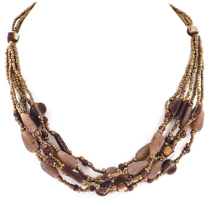 FifiRose - Wholesale Beaded/Pearl Necklace - choose color, 22" bohemian colorful mixed glass seed beads strand necklace6