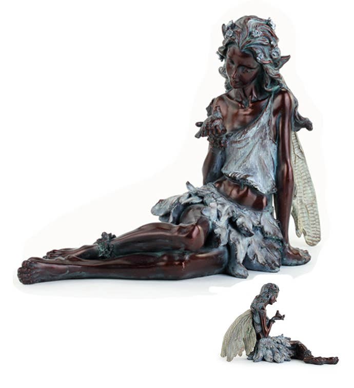 Napco - Wholesale Decorative Figurine - Figurine, Fairy Holding Bird Item #13458