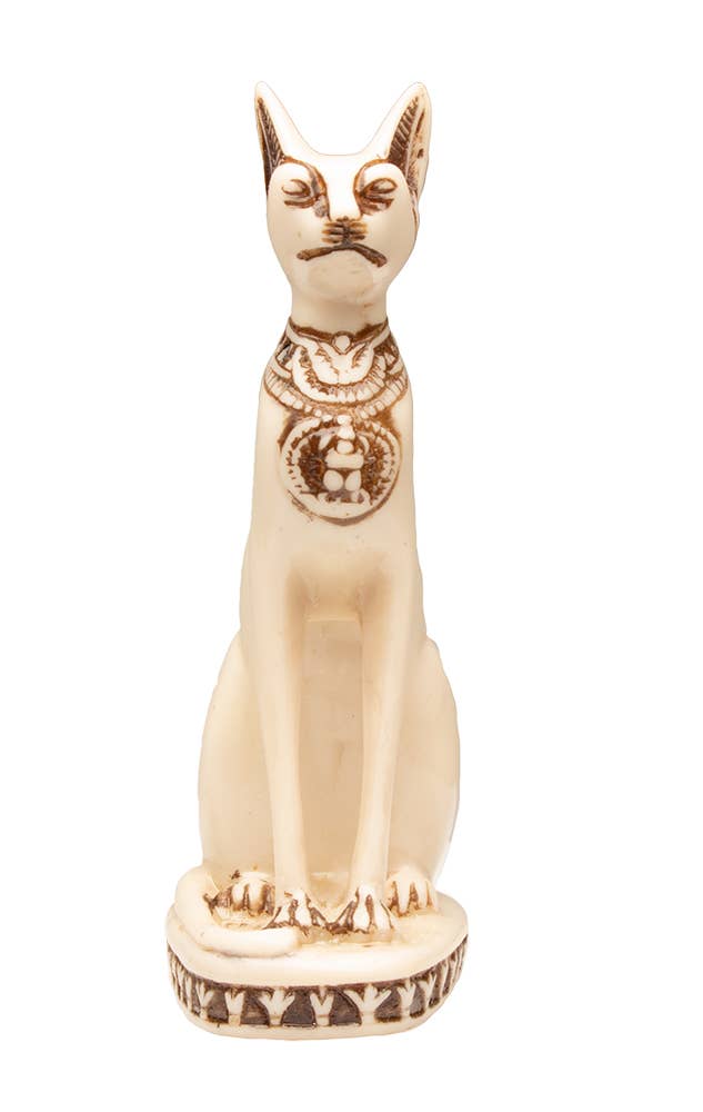 Discoveries, Inc. – Estatueta decorativa por atacado – Estátuas da Deusa Bastet - Gato Branco - Deusa Egípcia19
