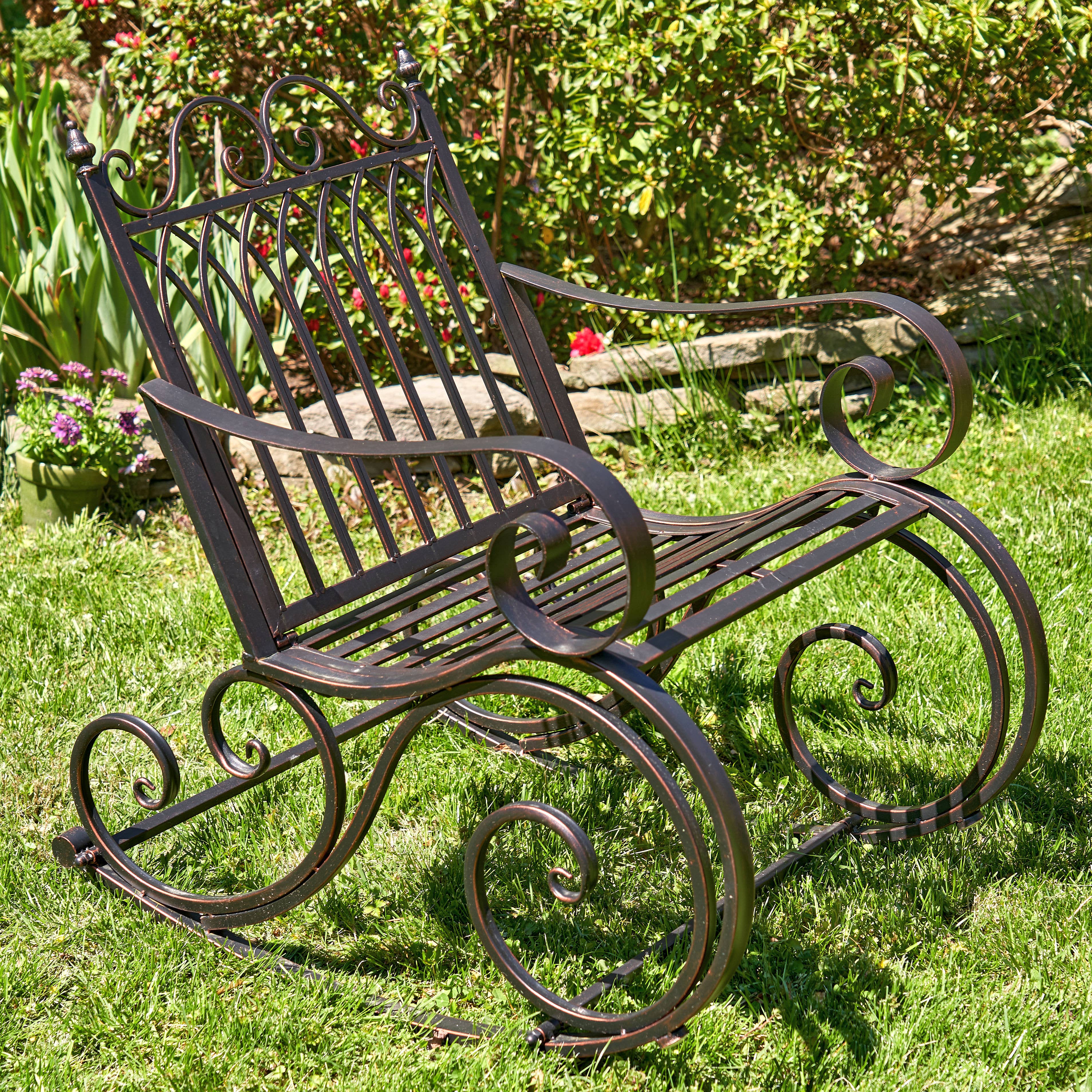 Zaer Ltd. International - Wholesale Bench - Iron Rocking Garden Furniture "Tatiana" Collection- 4 Option16
