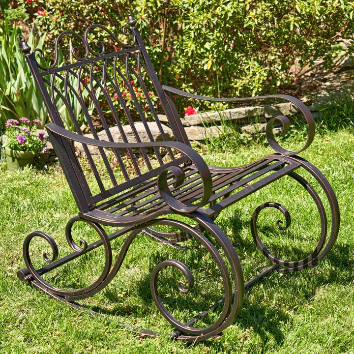 Zaer Ltd. International - Wholesale Bench - Iron Rocking Garden Furniture "Tatiana" Collection- 4 Option16