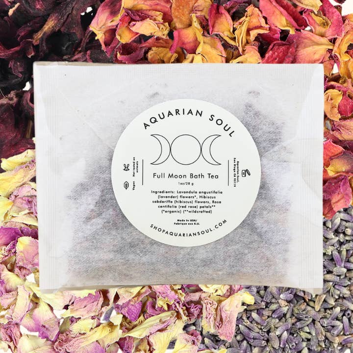 Sac de thé pour bain Pleine Lune pour la vente par Aquarian Soul