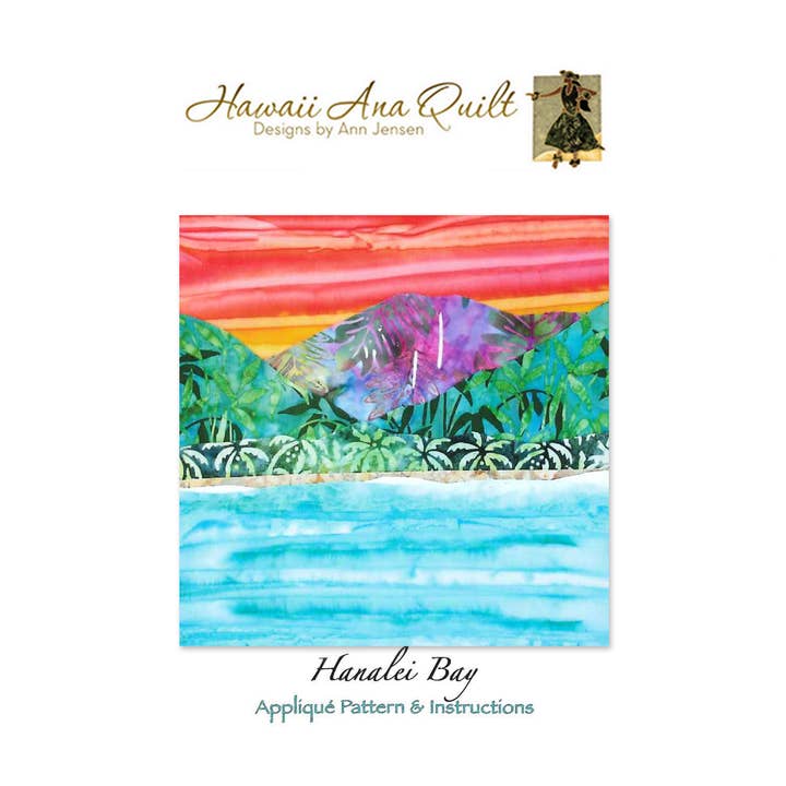 Hanalei Bay Kauai Hawaii Beach Mountains Ocean Quilt Pattern for wholesale by Kathy's Impressions