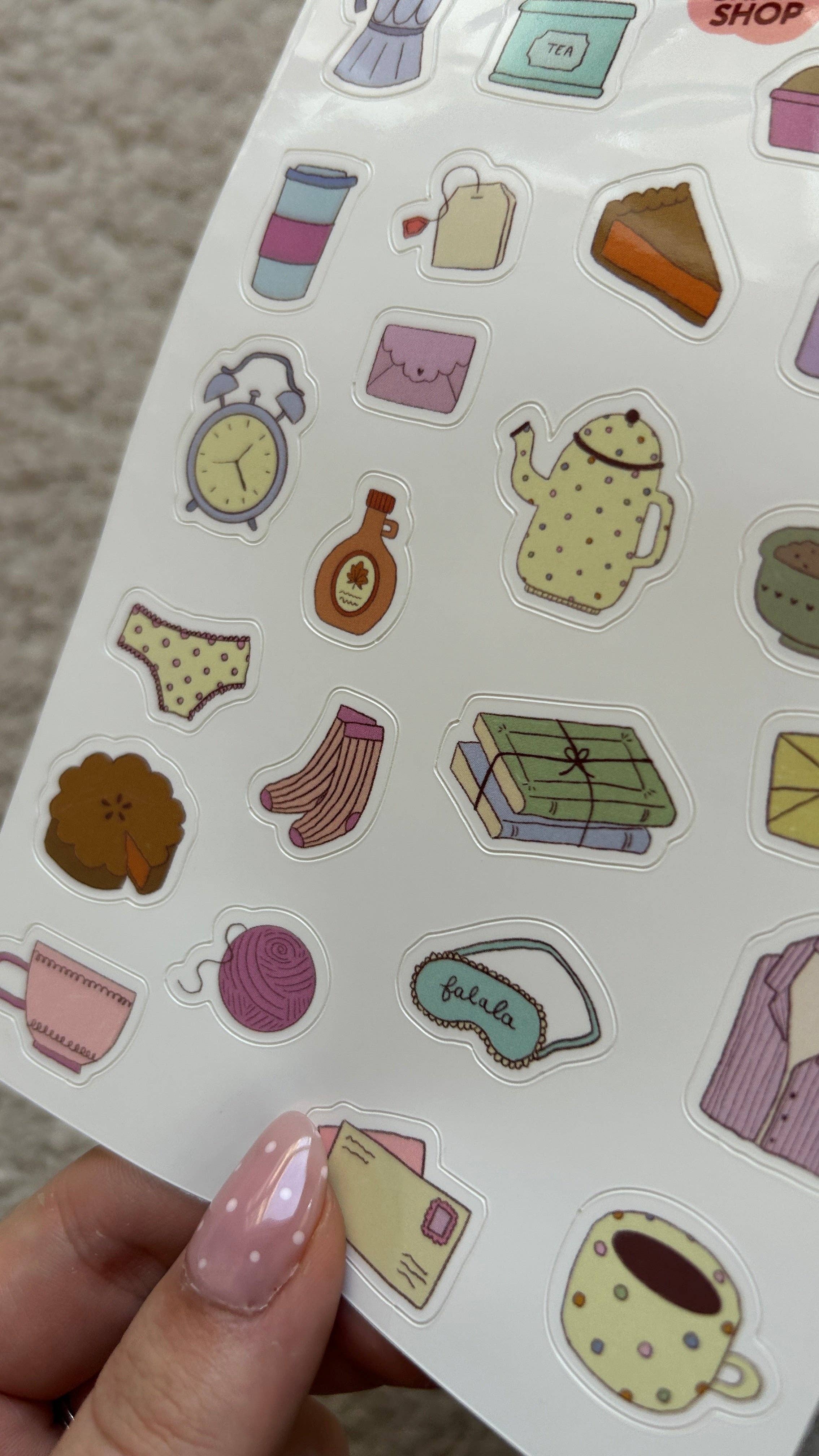 Nany Craft Shop - Wholesale Sticker - A6 sheet of cozy autumn stickers2