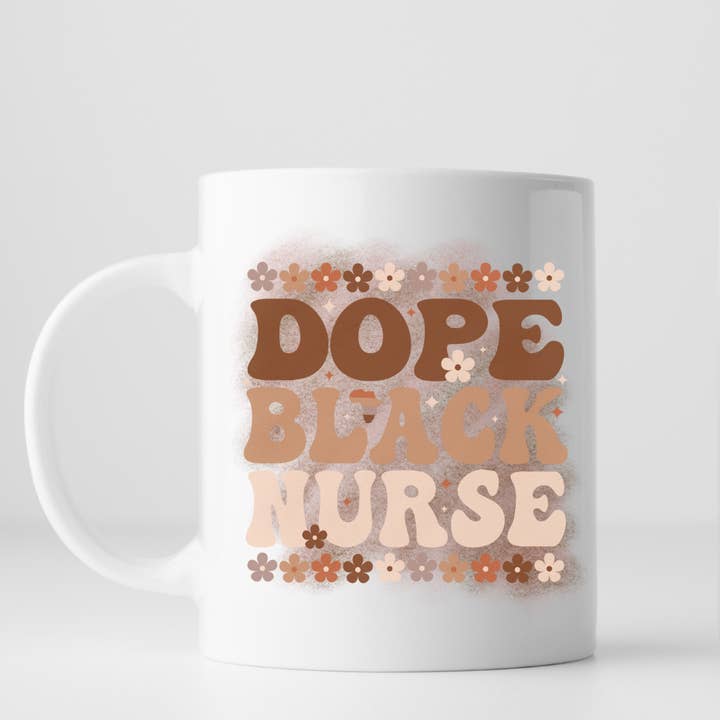 Dope Nurse Neutral Daisy Ceramic Mug for wholesale by Seven77nine