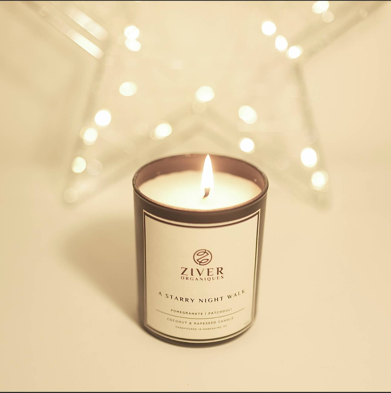 Ziver Organiques – wholesale Jar/filled candle – A Starry Night Walk | Pomegranate Patchouli Scented Candle3