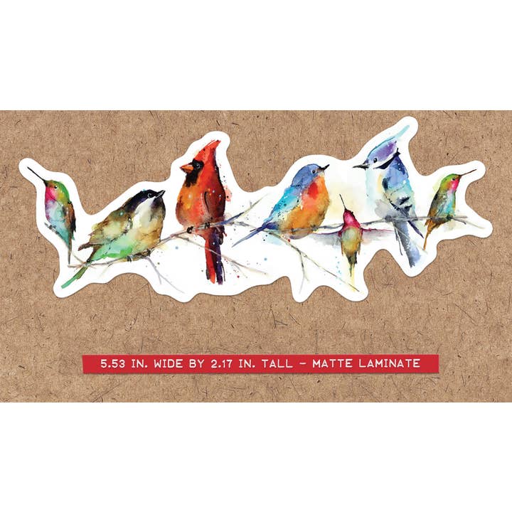 Sticker 'LITTLE BIRDS' for wholesale by The Art of Dean Crouser Greeting Cards & Stickers