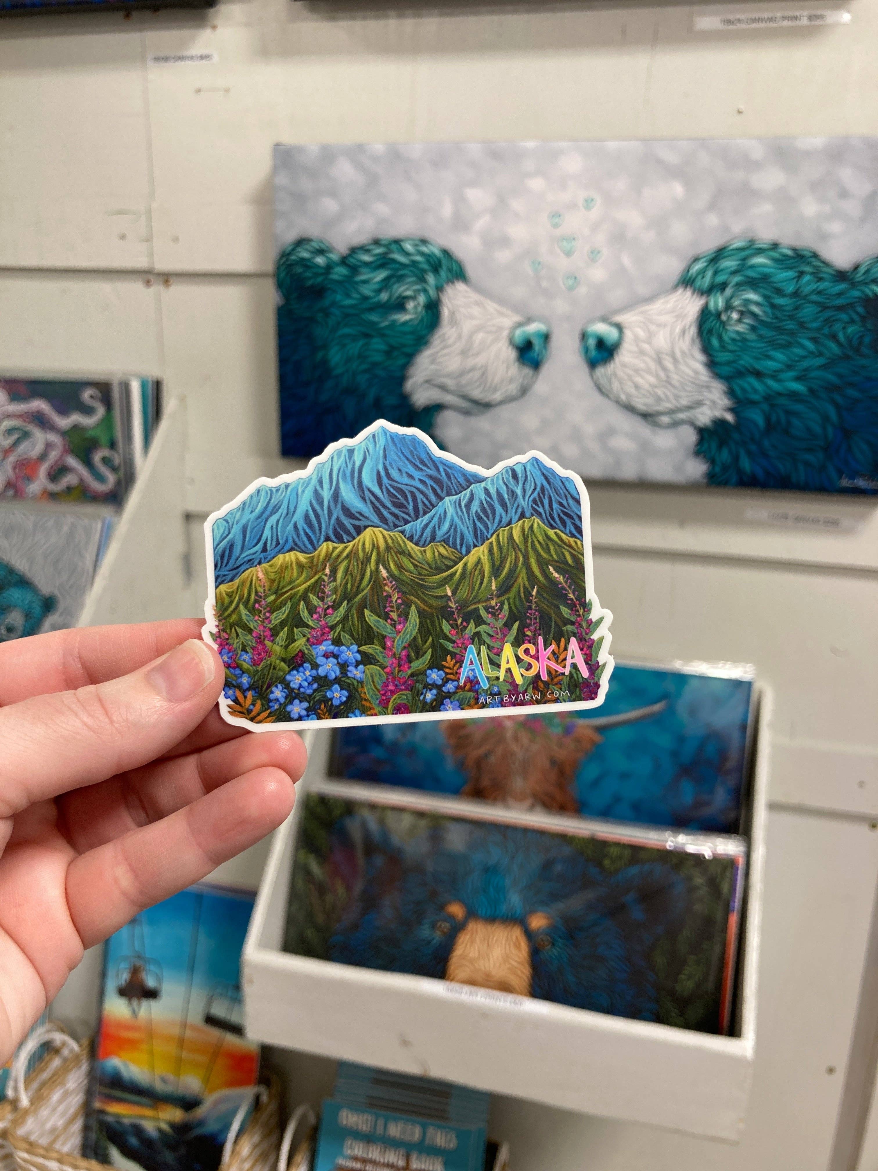 Amanda Rose Warren - Wholesale Sticker - Lovely Meadow Alaska Waterproof Sticker