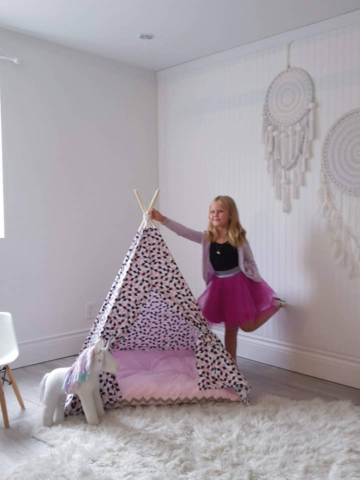 Pink abstract Baby size or Large Pet's size Teepee Tent. for wholesale by The Teepee Store
