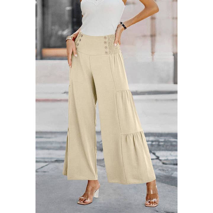 Elastic High Waist Wide Leg Long Palazzo Pants for wholesale by Elings