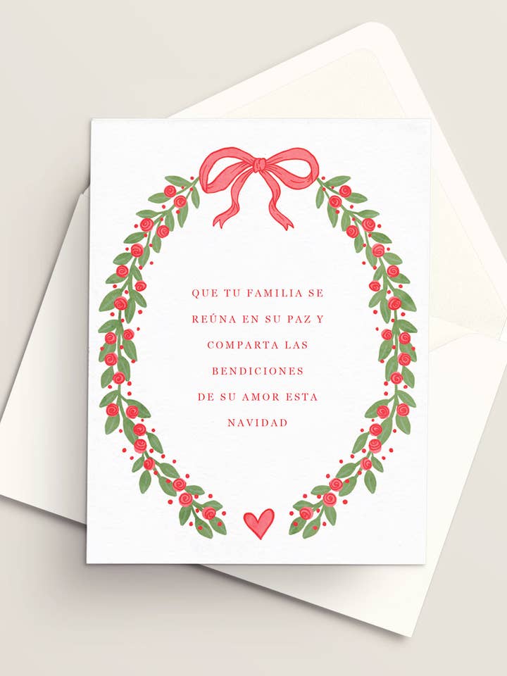 Reunidos en Su paz | Tarjeta cristiana | Tarjeta hecha a mano | Tarjeta de fiestas | Tarjetas navideñas | Navidad 2025 | Basada en la fe for wholesale by Vivi Furlong