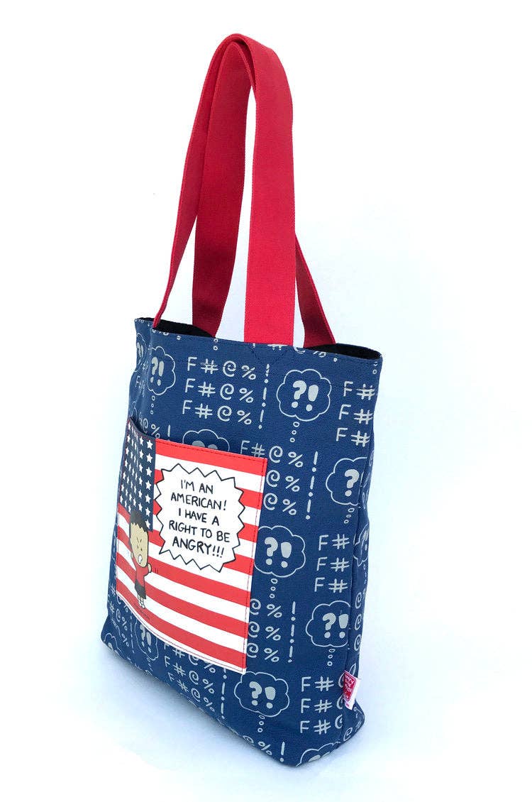 Angry Little Girls - Wholesale Tote Bag - Women's - I'm an American I Have a Right To Be Angry! tote bag and wallet set2