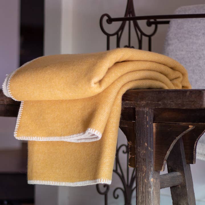 MoST - Wholesale Bedding Blanket - Wool bed Blanket MISTED YELLOW - double2
