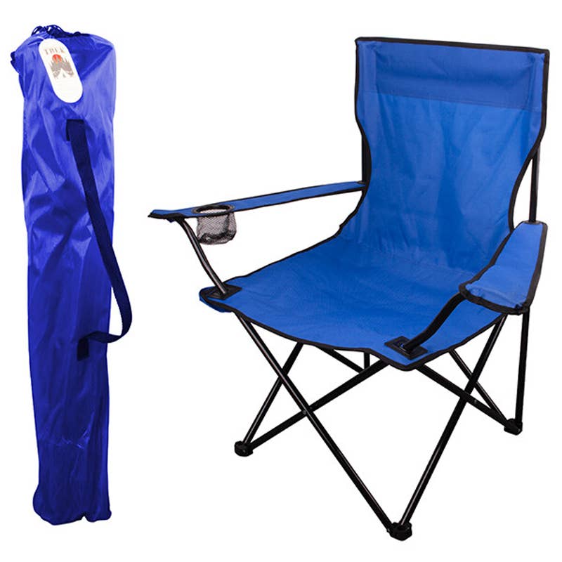 Deluxe Import Trading - Wholesale Chair - Folding Camping Chair Blue 19.7*19.7*31.5 inch0