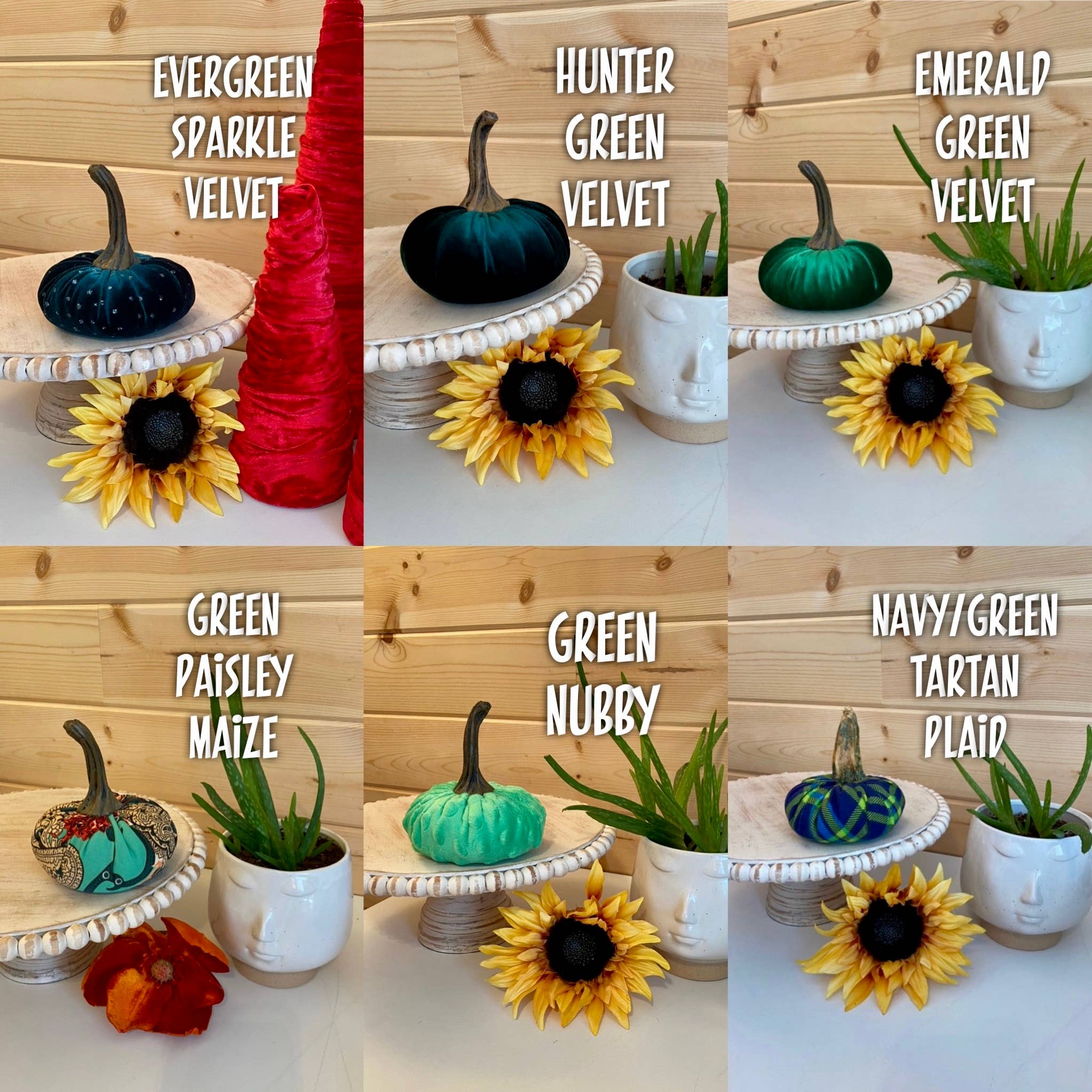 Leanne Bruce Co. - Wholesale Decorative tabletop object - Fabric Pumpkins SMALL Fall to Summer Home Decor Centerpiece 6