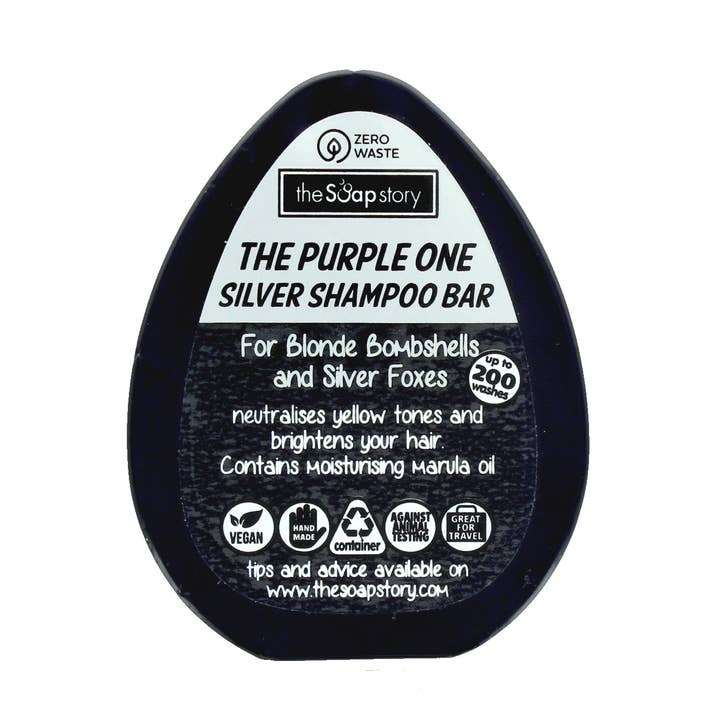 The Soap Story - Wholesale Shampoo Puck/Solid Shampoo - The Purple One Silver Handmade Shampoo Bar