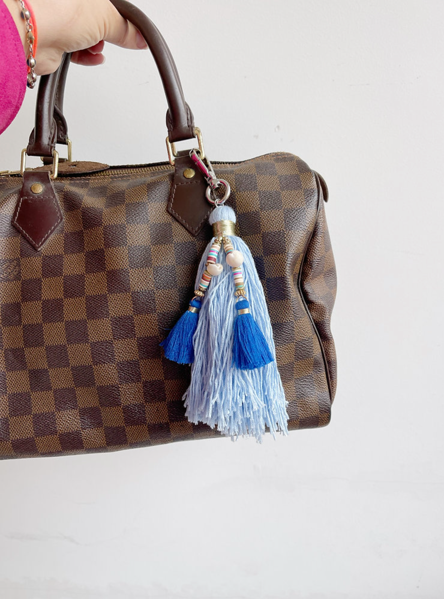 Liviana Lisbon - Wholesale Purse/Bag Accessory - Women's - GRIGRI BLUE POMPOM BAG CHARM1