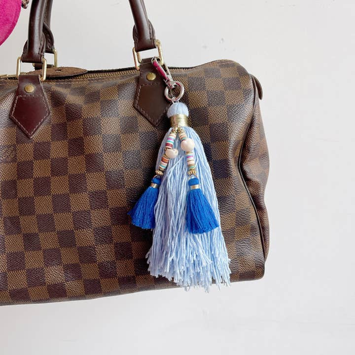 Liviana Lisbon - Wholesale Purse/Bag Accessory - Women's - GRIGRI BLUE POMPOM BAG CHARM1