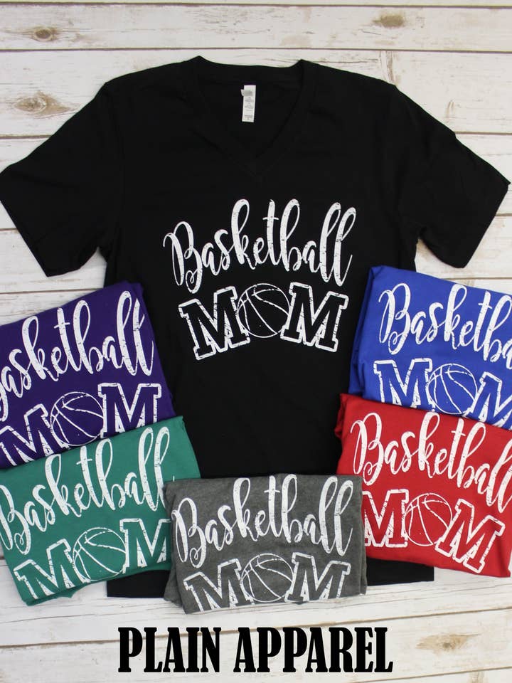 Basquete mãe com decote em V por atacado de Plain Apparel Tees