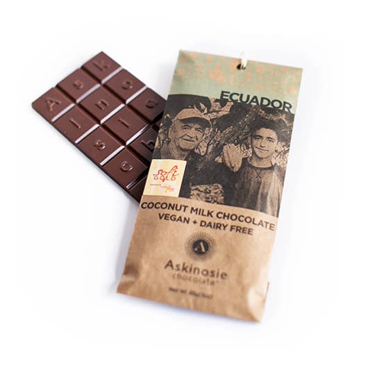 Askinosie Chocolate - Wholesale Chocolate Bar - Coconut Milk Chocolate Bar (POP of 15)