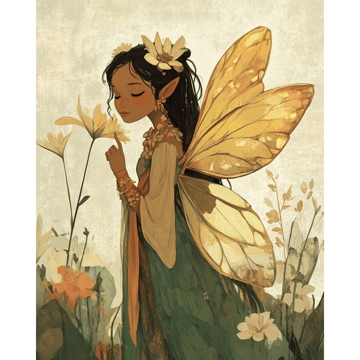 Mowbi - Wholesale Art Print - Calm Fairy - Fairies Wall Art Prints – 8″x10″ Artwork for 11″x14″ Frame