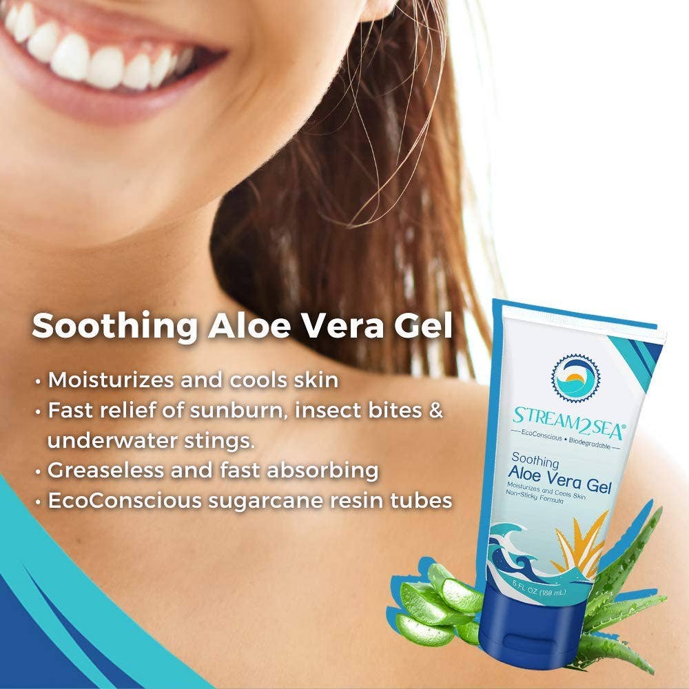 Stream2Sea - Wholesale Aftersun/Sun Damage Repair Cream - Soothing Aloe Vera Gel 6 OZ2