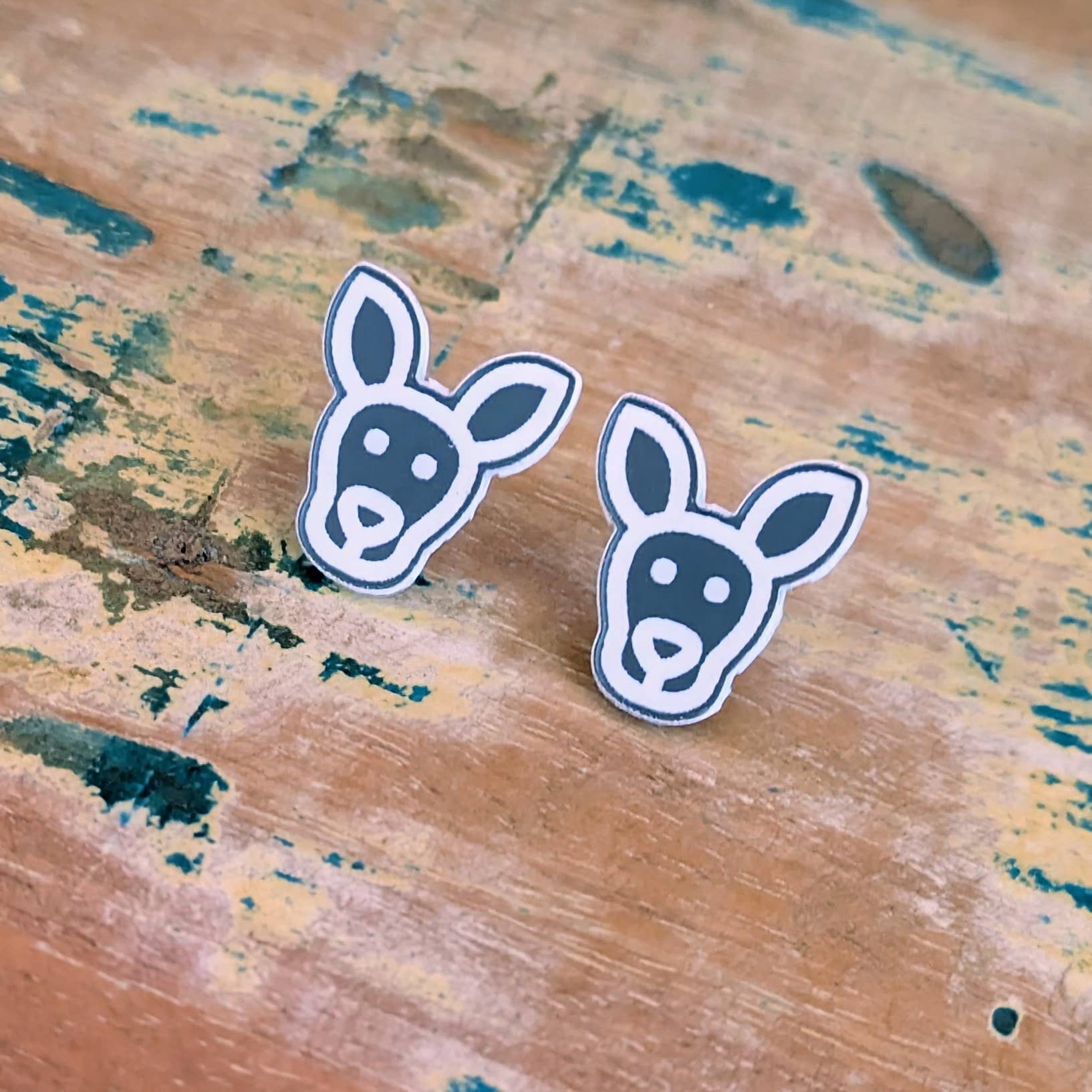 Samantha's Studio - Vente Clous d'oreille - Clous d'oreilles kangourou, animaux indigènes d'Australie