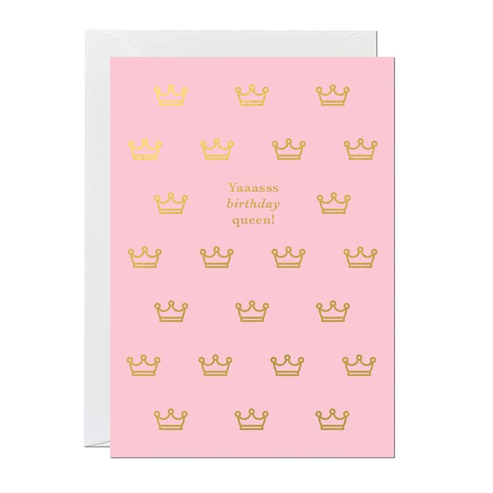 Ricicle Cards - Wholesale Birthday card - Birthday Card – Yaaasss Birthday Queen Female Greeting