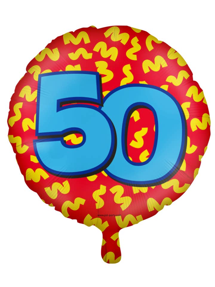 Happy foil balloons - 50 years for wholesale by PD Party