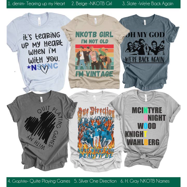 90s Music Boy Bands , R&B , NSYNC , 2000's Band Graphic Tees for wholesale by Par.tees by Party On!