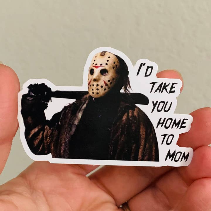 Jason Friday The 13th- Scary Love Sticker/Magnet for wholesale by Oily Graphic Creations