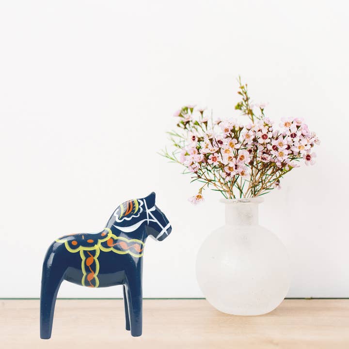 European Heritage Gifts - Wholesale Decorative Figurine - Blue Dalarna Wooden Horse1