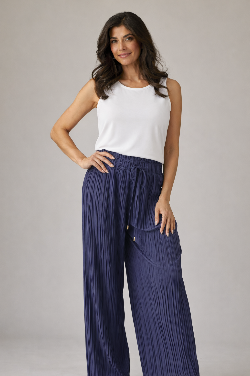 Future Dusk Adjustable Drawstring Pleated Pant for wholesale on Faire0