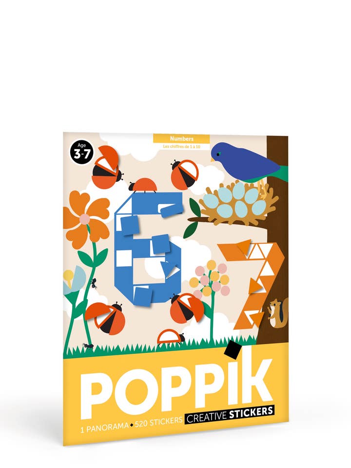 Nummer 123 - Montessori-inspireret panorama klistermærker for engroshandel hos POPPIK