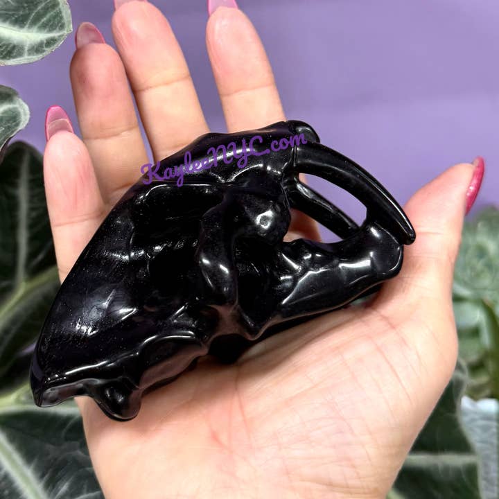 KayleeNYC - Wholesale Spiritual Stone/Crystal - 9cm Mix Natural Crystals Saber Tooth Skull Healing8