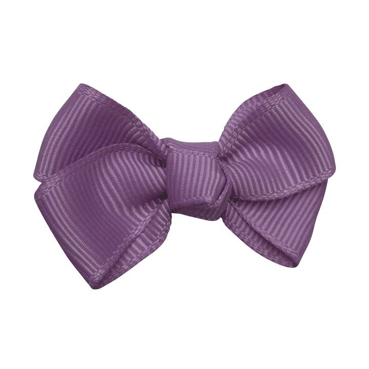Estelle hair bow with clip in purple for wholesale by La Fillette Accessories