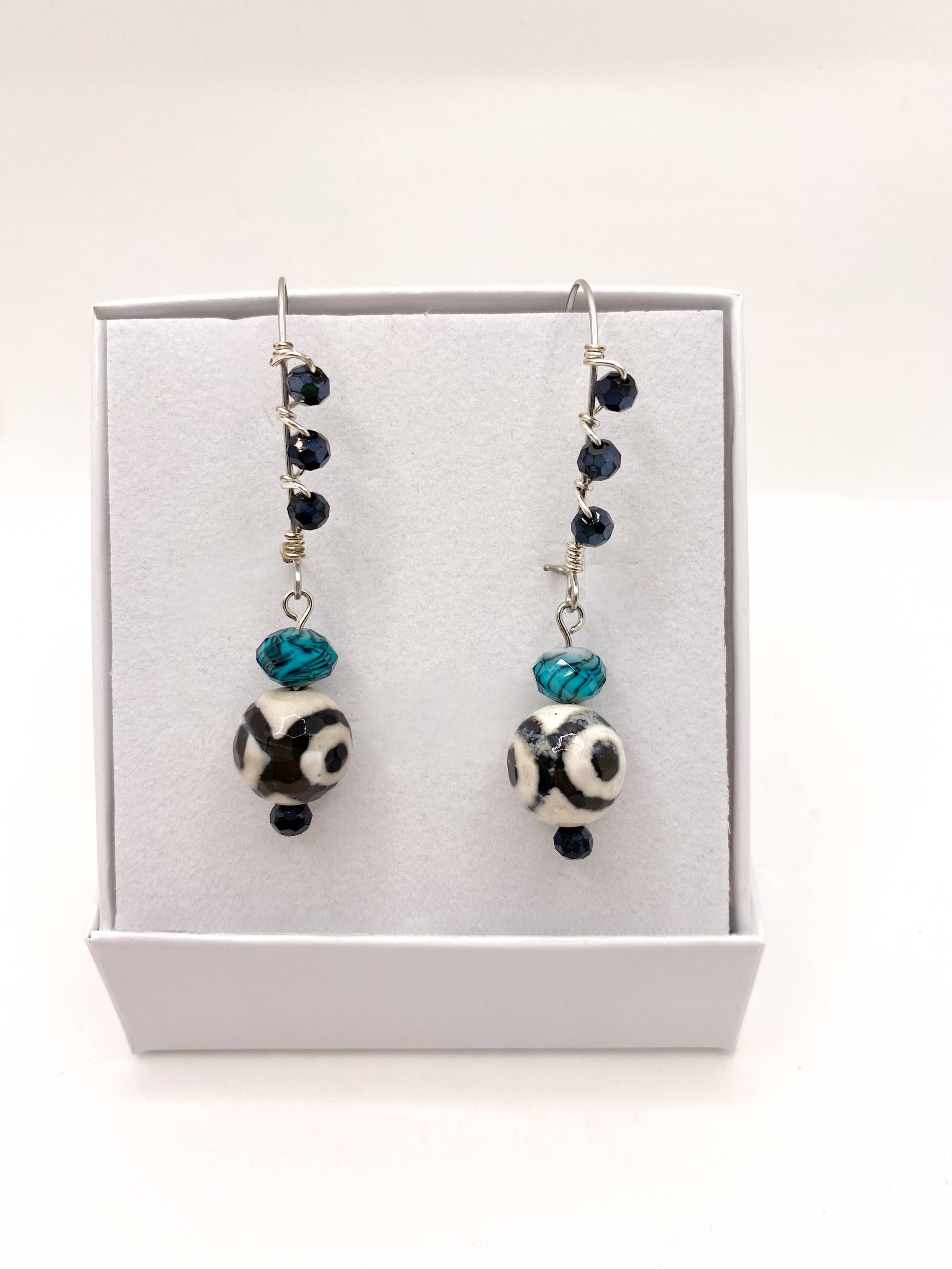 DeliArt - Vente Bijoux à boutons pression - Boucles d’oreilles Tivora pièce unique0