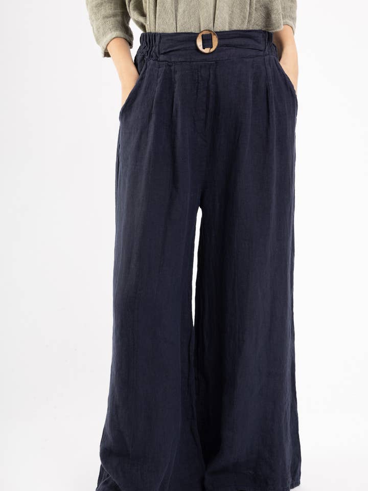 Pantalón Ancho De Lino 20585 para venta al por mayor de Shyloh