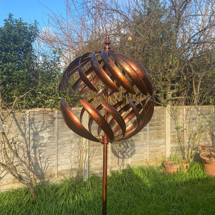Marissa's Gifts - Wholesale Wind Spinner - Kenwood Burnished Gold Garden Wind Sculpture Spinner