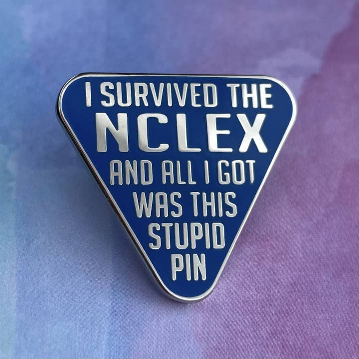 I Survived the NCLEX Pin for wholesale by Rad Girl Creations