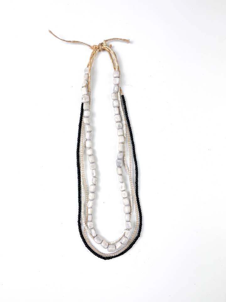 Conjunto de 4 colares de camadas | Neutro por atacado de Twine & Twig