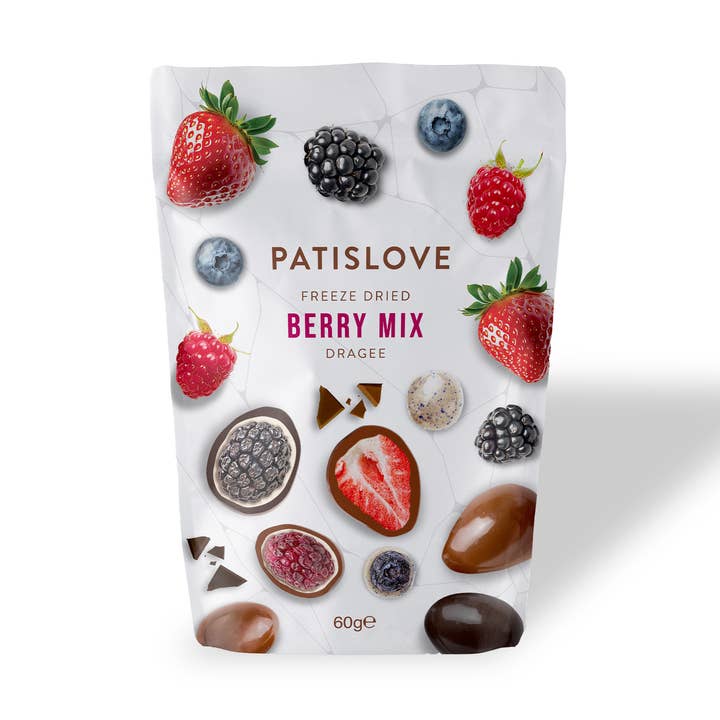 Patislove - Wholesale Chocolate Covered Sweets - Berry Mix Chocolate Coated Freeze Dried Dragee0