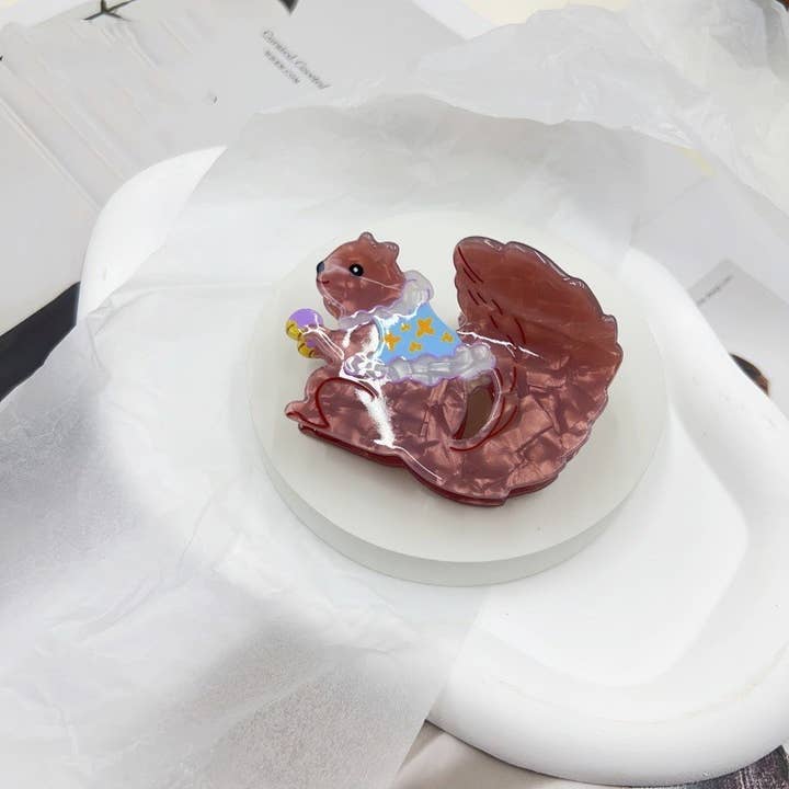 SoapElenGlen - Wholesale Hair Clip - Women's - Cartoon Squirrel Penguin Hair Clip, Forest Animal Hair Claw8