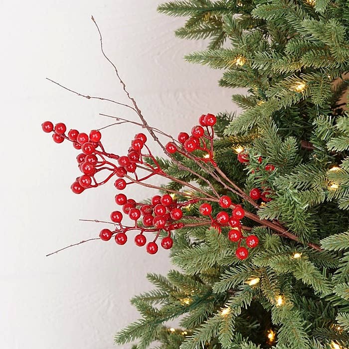 Holiday Depot Inc. - Wholesale Christmas Decoration - 30815- 19in Pick-Red Ash Berries with wispy twigs2