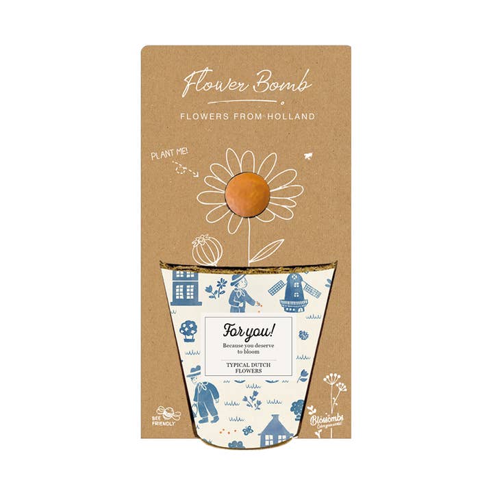 Grow Kit “For You” – Dutch Flower Mix (1 Seed Bomb) for wholesale by Blossombs