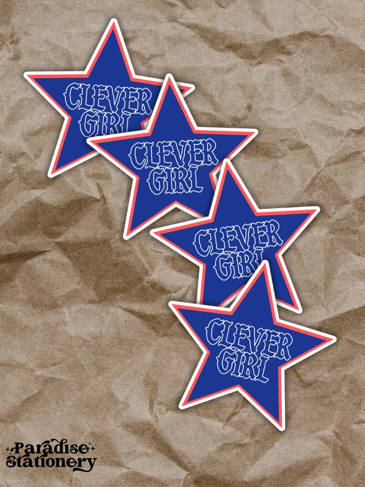 Clever Girl Star Sticker for wholesale by Paradise Stationery LLC